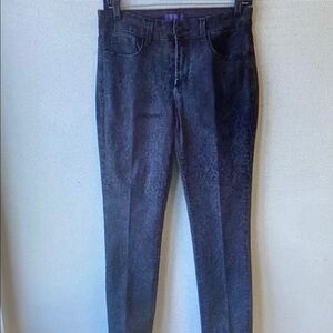 NYDJ Not Your Daughters Jeans black animal print size 4
